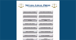 Desktop Screenshot of nevadalegalpress.com
